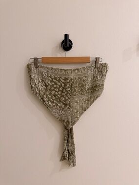 Green Bandana Scarf Top